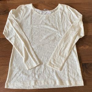 LOFT long sleeve lace shirt